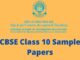 CBSE Class 10 Sample papers