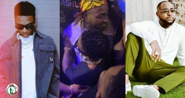 “Finally, Na Collabo Remain” – Reactions as Wizkid, Davido Give Each Other A Warm Hug At a Club [Video]