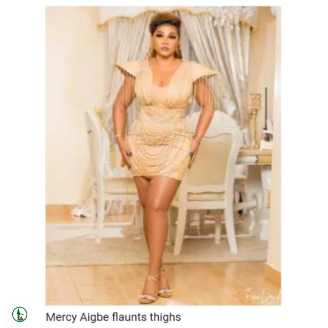 Mercy Aigbe reacts as new husband, Kazim Adeoti tells women to always cover-up