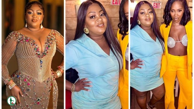 “You are getting big again” – Reactions As Eniola Badmus attends Tiwa Savage’s show